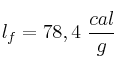 l_f = 78,4\ \frac{cal}{g}