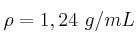 \rho=1,24\ g/mL