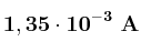 \bf 1,35\cdot 10^{-3}\ A