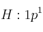 H: 1p^1