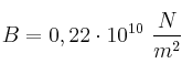 B = 0,22\cdot 10^{10}\ \frac{N}{m^2}