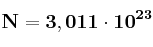 \bf N = 3,011\cdot 10^{23}