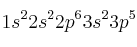 1s^22s^22p^63s^23p^5