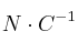 N\cdot C^{-1}