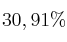 30,91\%
