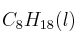 C_8H_{18}(l)