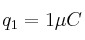 q_1 = 1 \mu C