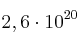 2,6\cdot 10^{20}