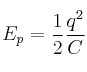 E_p = \frac{1}{2}\frac{q^2}{C}