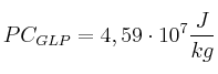 PC_{GLP} = 4,59\cdot 10^7\frac{J}{kg}