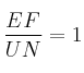 \frac{EF}{UN} = 1