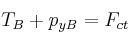 T_B + p_{yB} = F_{ct}