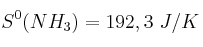 S^0(NH_3) = 192,3\ J/K