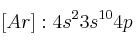 [Ar]: 4s^23s^{10}4p