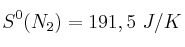 S^0(N_2) = 191,5\ J/K