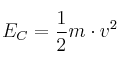 E_C = \frac{1}{2}m\cdot v^2
