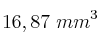 16,87\ mm^3