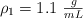 \rho_1 = 1.1\ \textstyle{g\over mL}