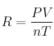 R = \frac{PV}{nT}