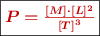 \fbox{\color[RGB]{192,0,0}{\bm{P = \frac{[M]\cdot [L]^2}{[T]^3}}}}