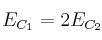 E_{C_1} = 2E_{C_2}