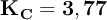 \bf K_C = 3,77