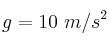 g = 10\ m/s^2