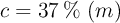 c = 37\ \%\ (m)