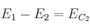 E_1 - E_2 = E_{C_2}