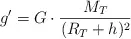 g^{\prime} = G\cdot \frac{M_T}{(R_T + h)^2}