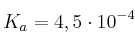 K_a = 4,5\cdot 10^{-4}