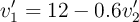 v^{\prime}_1= 12 - 0.6v^{\prime}_2