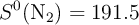 S^0(\ce{N2}) = 191.5