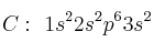 C:\ 1s^22s^2p^63s^2