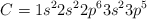 C  = 1s^22s^22p^63s^23p^5