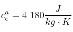 c_e^a = 4\ 180\frac{J}{kg\cdot K}