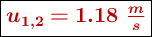 \fbox{\color[RGB]{192,0,0}{\bm{u_{1,2} = 1.18\ \frac{m}{s}}}}