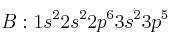 B: 1s^22s^22p^63s^23p^5