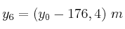 y_6 = (y_0 -176,4)\ m