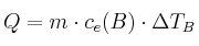 Q = m\cdot c_e(B)\cdot \Delta T_B