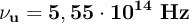 \bf \nu_u = 5,55\cdot 10^{14}\ Hz