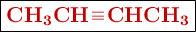\fbox{\color[RGB]{192,0,0}{\textbf{\ce{CH3CH#CHCH3}}}}