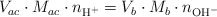 V_{ac}\cdot M_{ac}\cdot n_{\ce{H^+}} = V_b\cdot M_b\cdot n_{\ce{OH^-}}