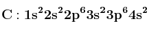 \bf C: 1s^22s^22p^63s^23p^64s^2