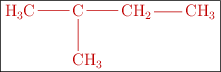 \fbox{\color[RGB]{192,0,0}{\chemfig{H_3C-C(-[6]CH_3)-CH_2-CH_3}}}