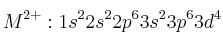 M^{2+}: 1s^22s^22p^63s^23p^63d^4