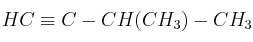 HC\equiv C-CH(CH_3)-CH_3