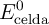 E^0_{\text{celda}}