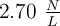 2.70\ \textstyle{N\over L}