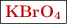 \fbox{\color[RGB]{192,0,0}{\bf \ce{KBrO4}}}